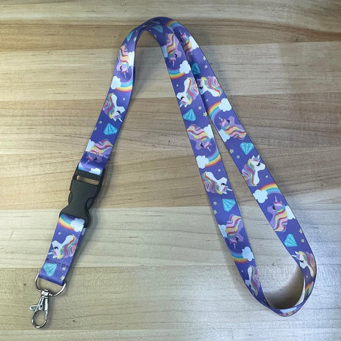 Desert Cactus Unicorn Lanyard Badge ID Holder - Car Keys Keychain Souvenir for Nurse Doctor Teacher, Detachable