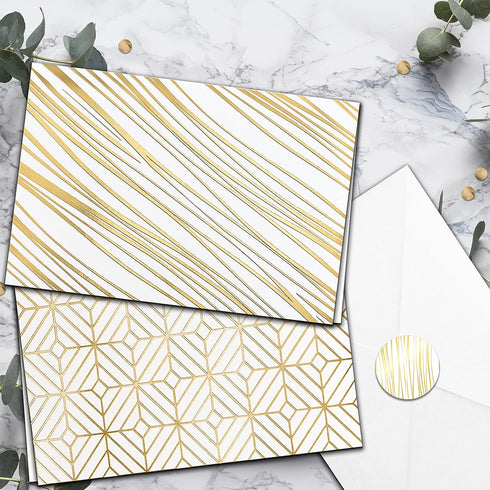 50 4x6 10 Pack, Smart Scribble Blank Cards and Envelopes, Assorted Greeting Cards for All Occasions, Blank Note Cards
