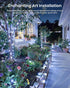 2 Pack 66Ft 200 8 Minetom Solar String Lights, Total LED Solar Fairy Lights Outdoor Waterproof, Modes Firefly Starry