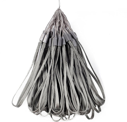 Wisdompro 50 Pack Hand Wrist Strap Lanyard, 7 inch Short Nylon String for USB Flash Drives, Gray