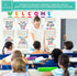 Decorably Welcome Posters for Classroom - 15 Confetti Themed Decorations and Welcome Sign