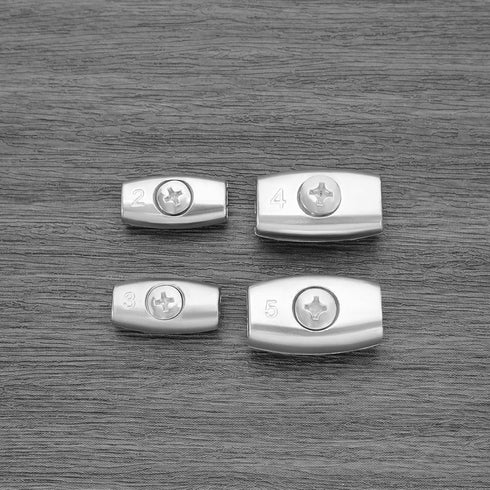 20pcs Wire Rope Clips Galvanised Steel Egg Shape Cable Clamp for 2mm/3mm/4mm/5mm Steel Cable Rope
