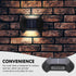 FUOYLOO 8led Solar Powered Wall Lamp Outdoor Waterproof Garden Yard Fence Wall Light with Warm Glow Down Lighting