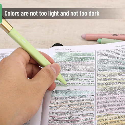 Mr. Pen Aesthetic Gel Highlighters and Pens, 12 Pack, Pastel Colors, No Bleed for Bible Study