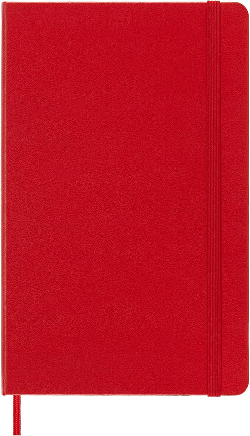 Moleskine Classic Notebook, Large, Dotted, Red Scarlet, Hard Cover (5 x 8.25) by Moleskine
