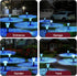 Solar Pathway Lights, 4 Pack Blue LED Mushroom Solar Powered Outdoor Lights for Garden and Landscape