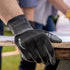 Wells Lamont Men's Coated Grip Work Gloves, Medium, Nitrile Coating, Black (546M)