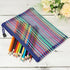 MECCANIXITY Mesh Zipper Pouches, A5 Colorful Pencil Case Storage Organizer, Blue Pack of 6