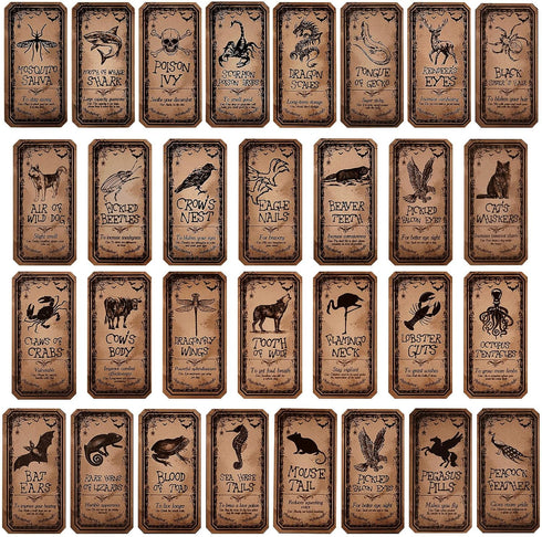 Zonon 120 Pieces Halloween Apothecary Stickers, Potions Dark Aesthetic Bottle Medicine Stickers, Bottle Labels