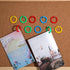 Exircy 50Pcs 1 Inch 0.78 Inch Loose Leaf Binder Rings Colorful Plastics Small Book Notebook Paper Ring Clips