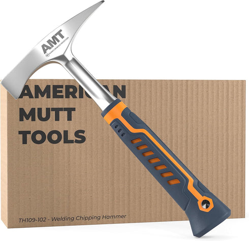 AMERICAN MUTT TOOLS 14 oz Welding Chipping Hammer, Slag Hammer, Chipping Hammer for Welders