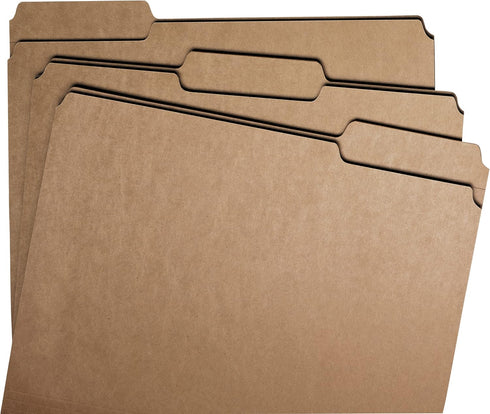 Smead Fastener File Folder, 1 Fastener, Reinforced 1/3-Cut Tab, Letter Size, Kraft, 50 per Box