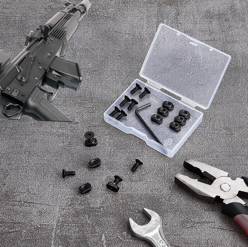 T Nut Screw Replacement Sets with Thread Locking Screws, Wrench and Nuts - Compatible with Standard Rail Systems,
