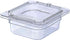 Carlisle FoodService Products Clear Polycarbonate 1/6 Size Universal Flat Food Pan Lid for Catering and Buffets