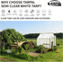 12'x20' Grommets 7.5mil TARPAL Semi Clear White Tarp Waterproof Green House Cover with Clear Poly tarps