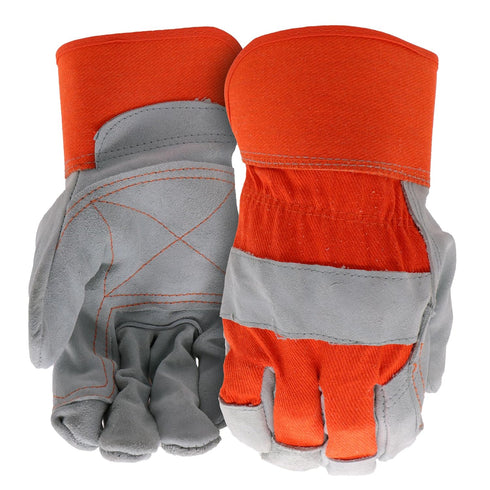 Boss Men's Guard Heavy Duty Work Gloves, Double Leather Cowhide Palm, Abrasion Resistant, X-Large (B71031-XL)