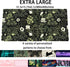 DSKGSJH 31.5 15.75 Dark Green Floral Plants XXL Gaming Mousepad & Desk Pad - Nature Leaf Flower Laptop Keyboard Mat x