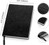 Daily to Do Checklist Notebook, Task Management, Organizer Planner, Hardcover, Ribbon Bookmark, 5.8 x 8.3”, A5 size, 110 Sheets (Black) by WS MATE