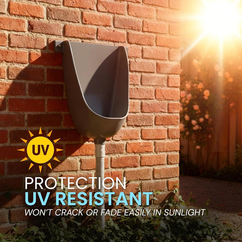 Waterless Urinal with Hose - UV Resistant Outside Urinal, Outdoor Plastic Urinals, Outdoor Toilet, Garage Urinal, Urine