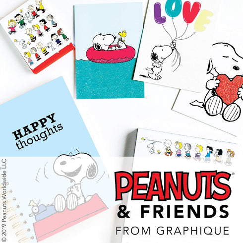 Graphique Vegan Leather Spiral Journal, "Focus On The Good" Quote, Peanuts Focus, Perfect for Taking Notes, Lists and
