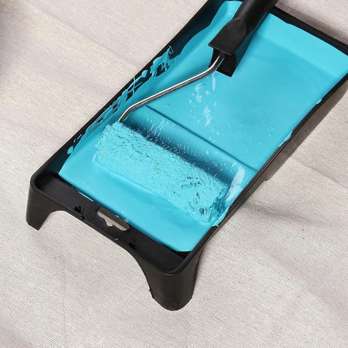 Bates Paint Tray Set, 10 pcs, 4-Inch Paint Roller Kit with Small Paint Roller Brush and Tray