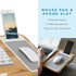 LAPGEAR Home Office Lap Desk with Device Ledge, Mouse Pad, and Phone Holder - Oak Woodgrain, Fits up to 15.6 Inch