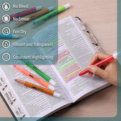 Mr. Pen Highlighters, Gel Highlighter - Pack of 12, No Bleed Highlighter, Bible Highlighters, Assorted Colors