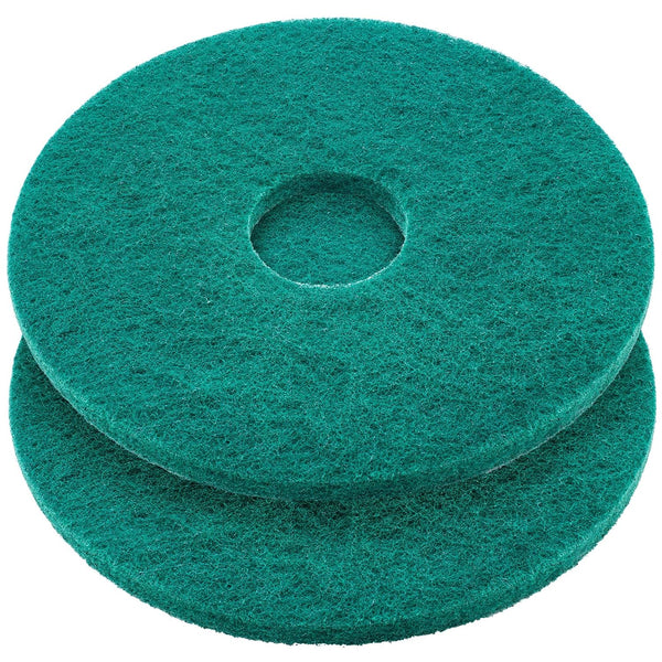 Teenyyou 2 Pcs 12" Green Scrubbing Pads Commercial Cleaning Orbiter Pads-Maintenance Non