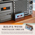 Cassette 1520 34 UNIC Retro Tape Business Card Holder Natural Walnut Wood Vintage Design, Holds Business Cards