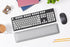 Bailey Full Size by Castle - Leather Ergonomic Computer Wrist Rest Pad for Keyboards with 104 Keys (Stone, Full Size)