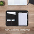 Samsill Professional Padfolio, Faux-Leather Mini Portfolio with 5 x 8 Writing Pad, Black
