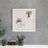 U Brands Rustic Linen Bulletin Board, 14"x14", White Wood Style Frame with Industrial Grade Pinning Surface