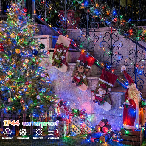 4 Pack 50 16.5ft 8 JMEXSUSS LED Battery Operated String Lights Multicolor, Each Christmas string lights with Timer