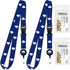 Cruise On Lanyard for Ship Cards – 2-Pack Retractable Badge & Waterproof Key Card Holder (Navy Blue)