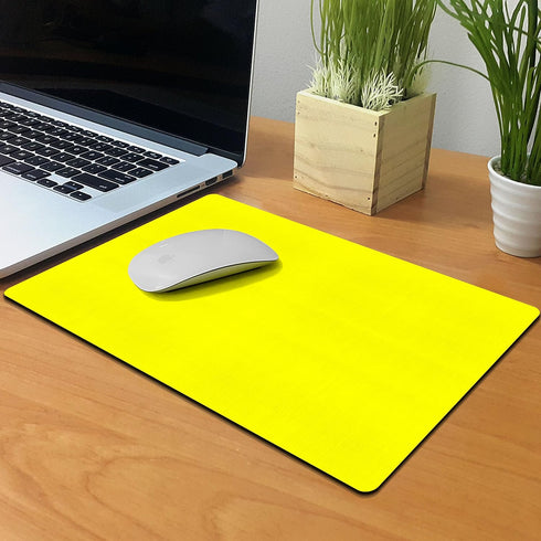 Extra Large Non-Slip Rectangle Mousepad, FINCIBO Solid Bright Yellow Mouse Pad for Home and Office