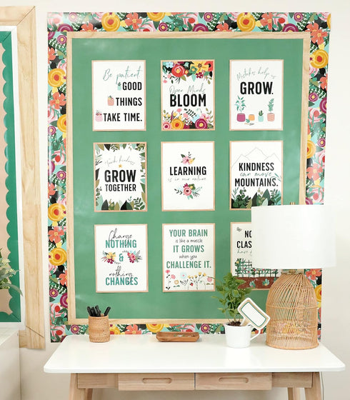 Carson Dellosa Grow Together 12pc Motivational Poster Set 8.5" x 11" Nature Decor for Classroom Wall