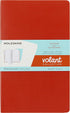 Moleskine Volant Journal, Soft Cover, Large (5" x 8.25"), Ruled/Lined, Coral Orange/Aqua Blue, Set of 2