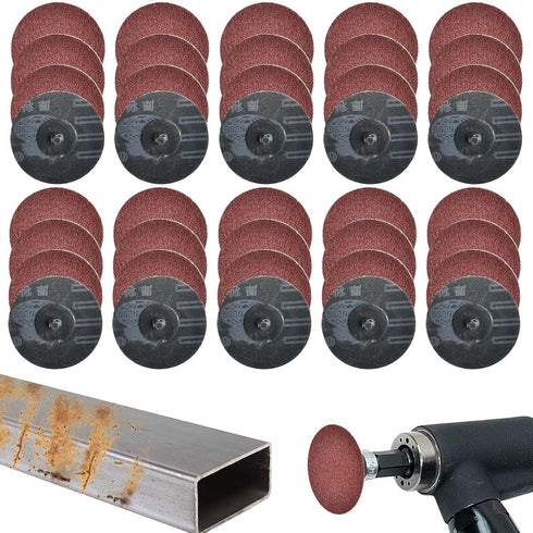 Lainballow 50 Pcs 3 inch Sanding Discs, 80 Grit Grinding Pads, R-Type Roll