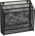 Mind Reader Vertical File Storage, Desktop Organizer Wall Mount, Metal Mesh for Office