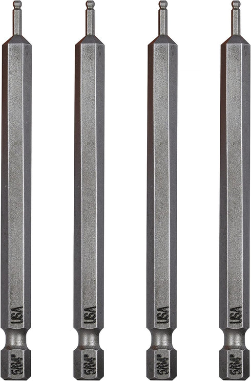 Mayhew Tools 19514-4 USA SAE Ball Hex Power Bit, 4-Pack, 5/64 x 3.5"