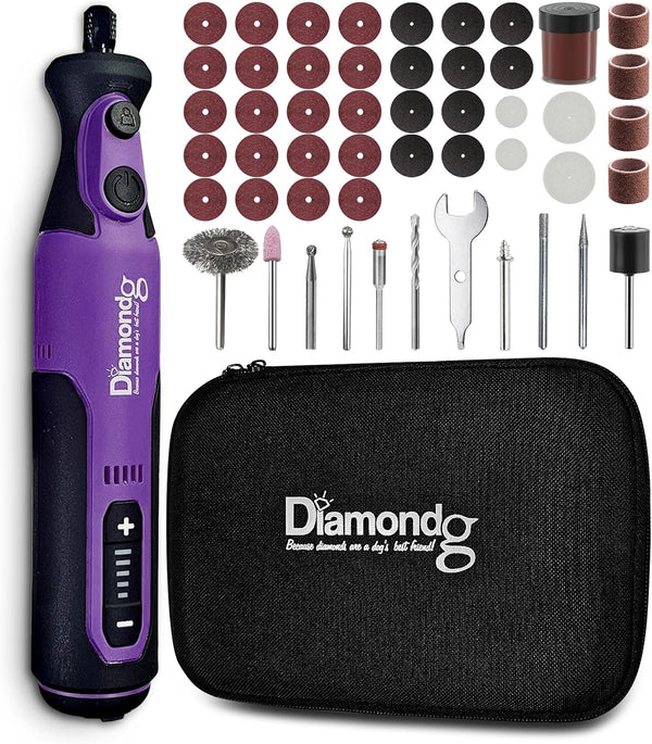 Diamondg CR400 Variable Speed Rotary Tool Kit with Accessories, Cordless Precision Grinder