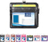 Wisdompro 2-Sided PU Leather ID Badge Holder with Zip, 1 ID Window, 4 Card Slots, 1 Side Zipper Pocket, 20 Inch Lanyard