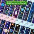 Zonon Space Theme Bookmarks with Inspirational Quotes Cards - Metal Charms Planet Rocket Space Ship, Reading Party