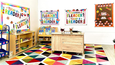 Sproutbrite Classroom Decorations - Reading Banner and Poster for Teachers, Bulletin Board Wall Decor