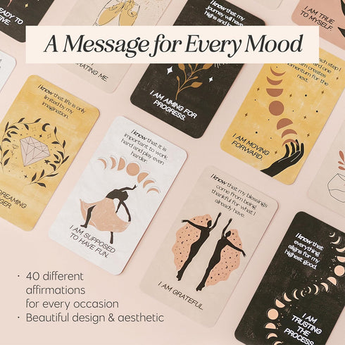 I Know Collection Affirmation Cards | 40 Positive Daily Affirmations for Mindfulness, Inspirational Oracle Deck