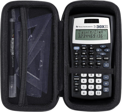 Khanka Hard Travel Case for Texas Instruments TI-30XIIS Scientific Calculator, Case Only (Black).