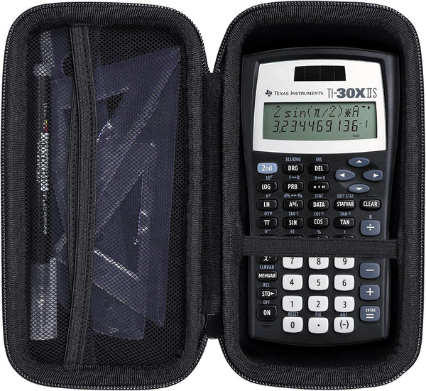 Khanka Hard Travel Case for Texas Instruments TI-30XIIS Scientific Calculator, Case Only (Black).