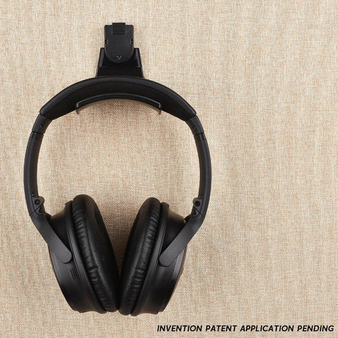 onsogi (1 Pack) Fabric Wall Headphone Stand for Office, Cubicle Headphone Holder for Work Decor, Space-Saving Hanger