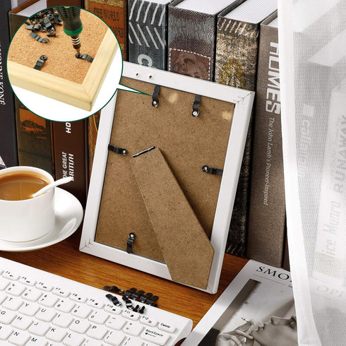 Metal Bow Shape Frame Turn Button with Screws for Hanging Pictures, Photos, Drawings, Posters, Black (100 Pieces)