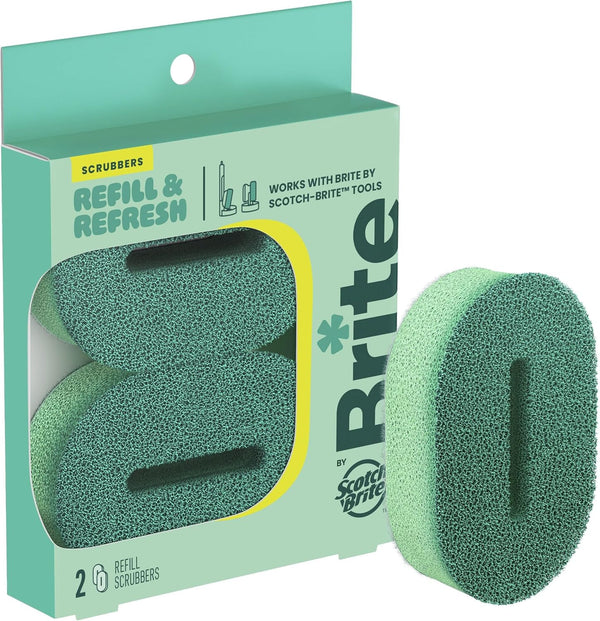 Brite by Scotch-Brite Refill Scrubbers, 2 Pack